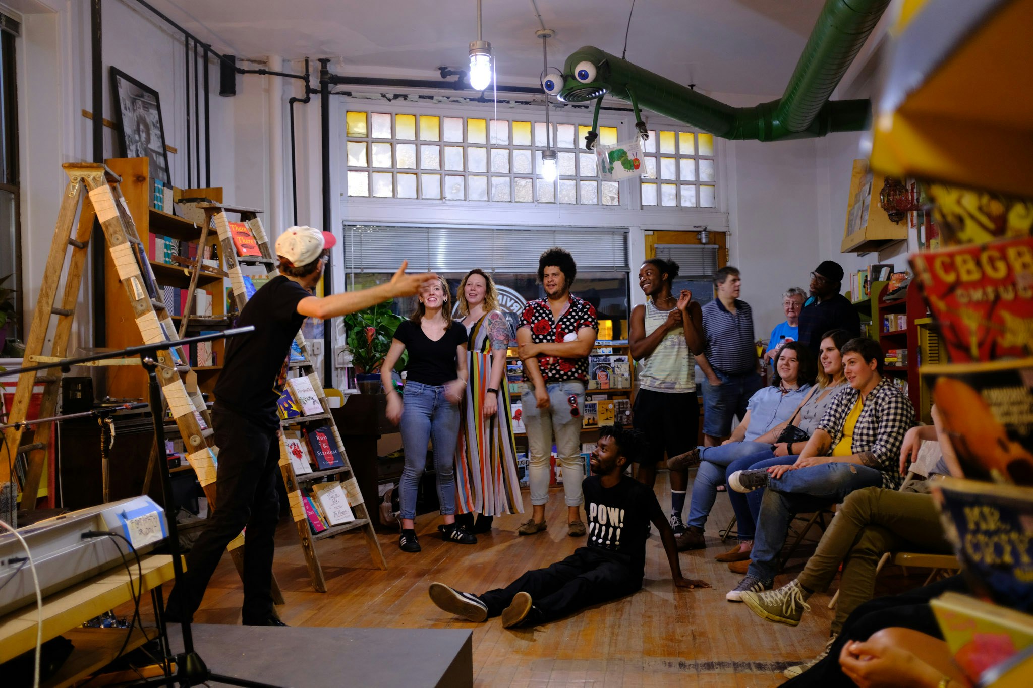 One of the shop's first poetry events. Photo by Derrick Combs.